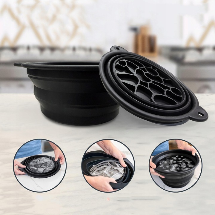 Skadana miska do kąpieli lodowej na twarzy gębokie chodzenie efekt 03