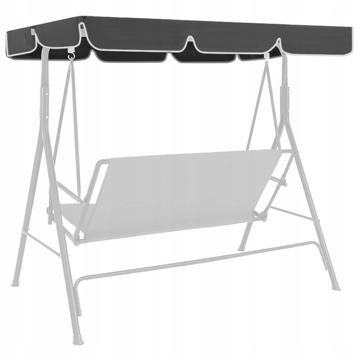 Daszek osłona do hustawki ogrodowej 112x166cm graf