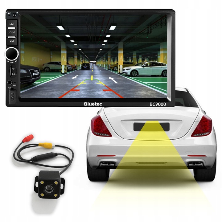 RADIO SAMOCHODOWE BLUETOOTH 2 DIN 7 CALI RDS USB AUX MICRO SD 4x50W