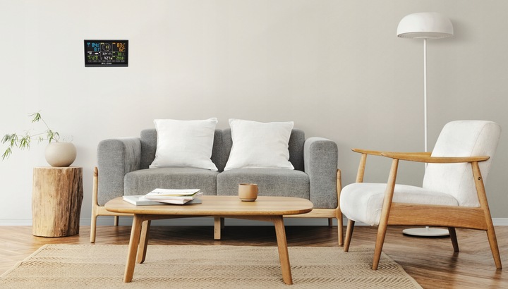 STACJA POGODOWA POGODY BEZPRZEWODOWA METEO TERMOMETR HIGROMETR ZEGAR