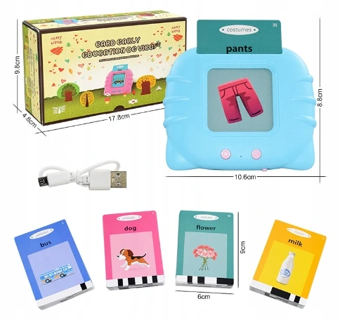 ZABAWKA DO WCZESNEJ NAUKI ANGIELSKIEGO PREZENT DLA 3 4 5 LATKA 510 KART XXL