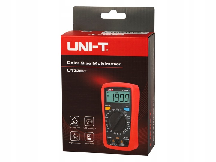MULTIMETR MIERNIK PRĄDU CYFROWY TESTER NAPIĘCIA BATERII LCD UT33B+