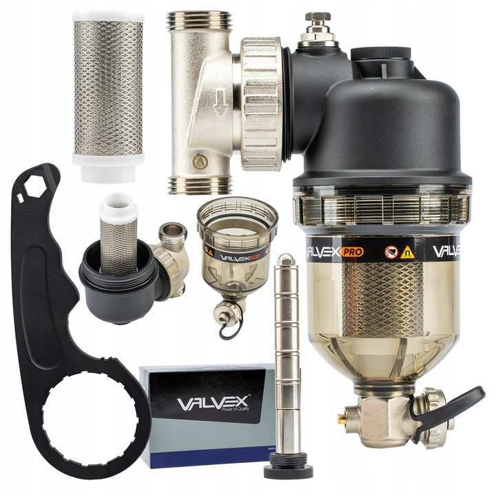 FILTR MAGNETYCZNY SEPARATOR ZANIECZYSZCZEŃ ODMULNIK INSTALACJI C.O 1"