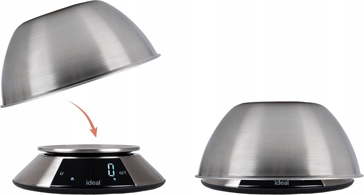 Waga kuchenna IDEAL elektroniczna z MISKĄ PRECYZYJNA DOTYKOWY PANEL
