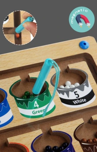 GRA DREWNIANY LABIRYNT NAUKA LICZENIA I KOLORÓW SORTER SUPER PREZENT