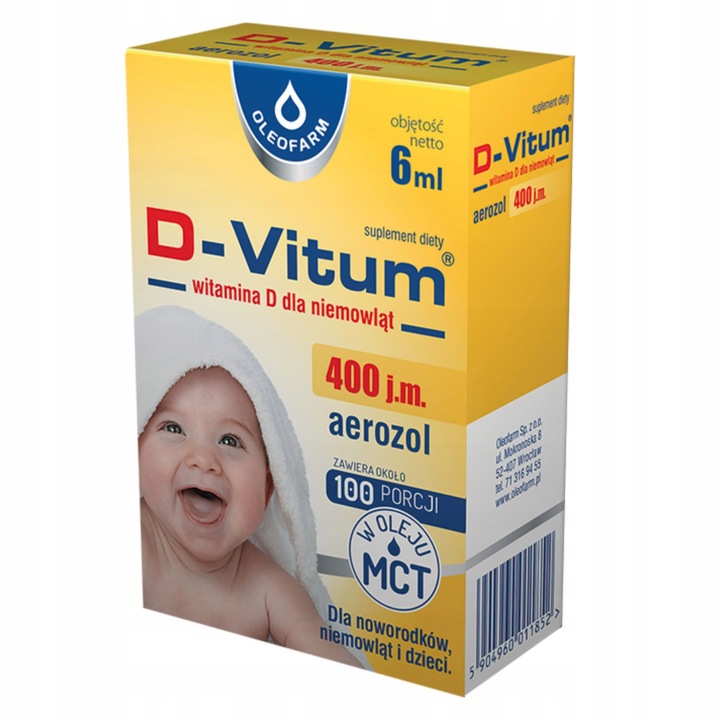 D-VITUM witamina D dla niemowląt aerozol 6 ml