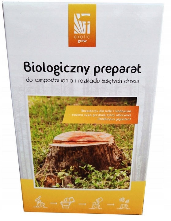 ŻYWA GRZYBNIA do rozkładu pni i korzeni drzew