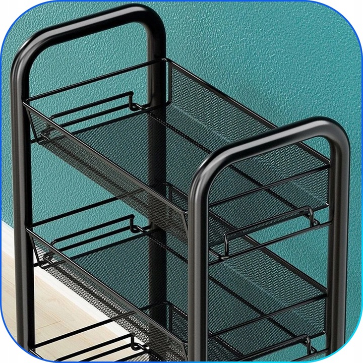 MOBILNY REGAŁ KUCHENNY ŁAZIENKOWY STOLIK NA KÓŁKACH METALOWY WÓZEK 4