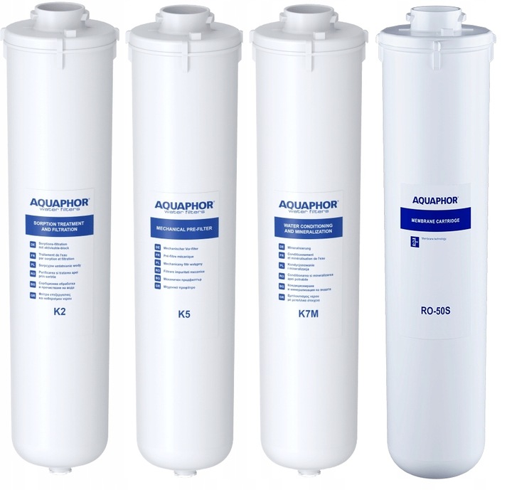 4 wkłady AQUAPHOR RO-101S Morion - K5 + K2 + K7M + RO50S