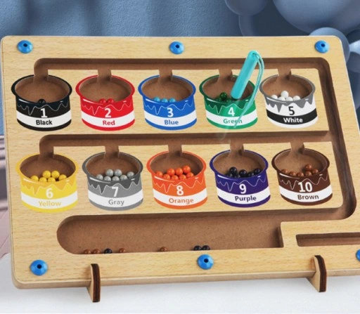 GRA DREWNIANY LABIRYNT NAUKA LICZENIA I KOLORÓW SORTER SUPER PREZENT