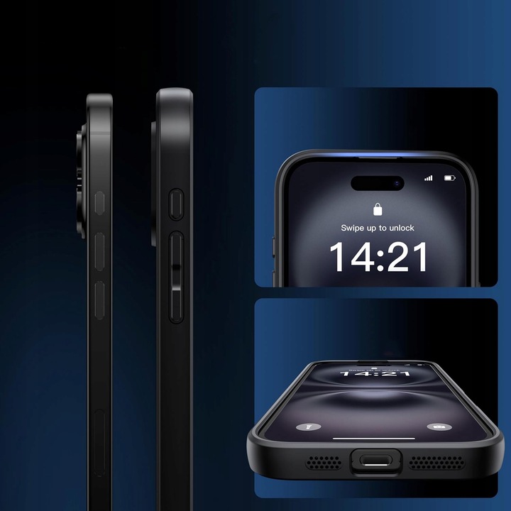 Etui do iPHONE 16 + 2x SZKŁO WZMACNIANE do MagSafe PREMIUM CASE MATOWE 360°