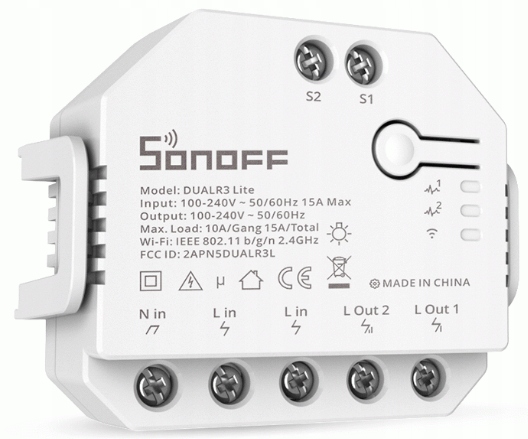 SONOFF DUAL R3 Lite Inteligentny Sterownik Do Rolet Wi-Fi 2-Ch