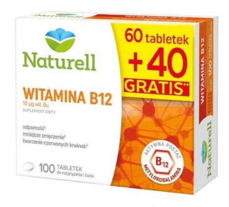 Naturell Witamina B12 100 tabletek