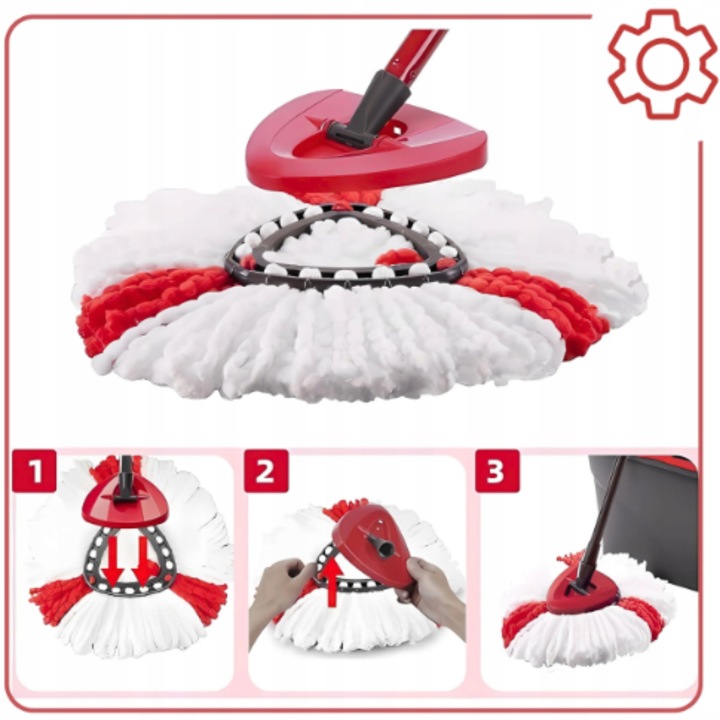 6 x WKŁAD DO MOPA OBROTOWEGO TURBO ZAMIENNIK Vileda KOŃCÓWKA CHŁONNY ZAPAS