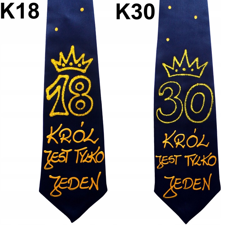 PREZENT NA URODZINY KRAWAT 18 30 40 50 60 70