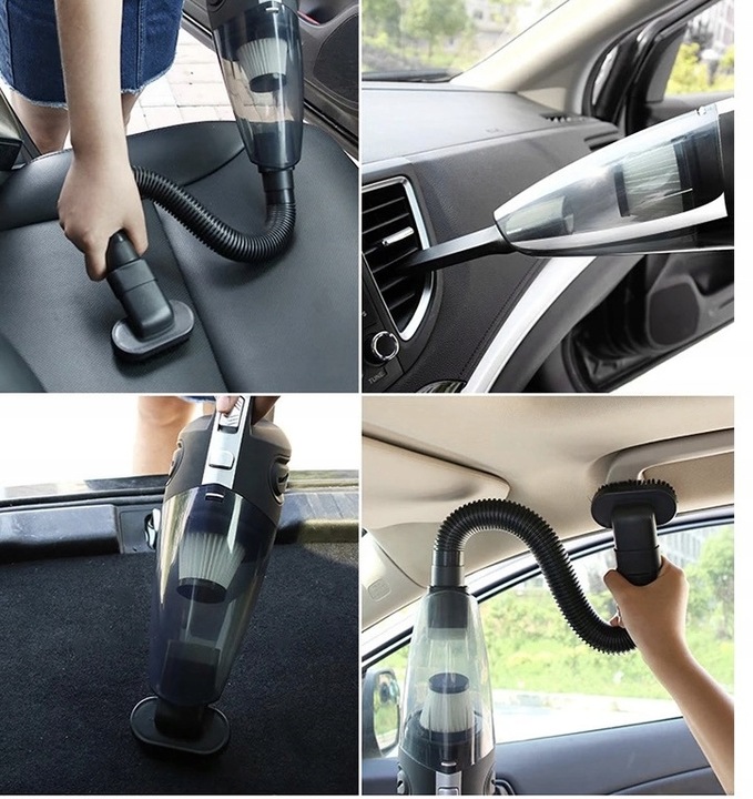 Mocny Odkurzacz Samochodowy Ręczny 120W Mocny Filtr Bezworkowy + Kabel