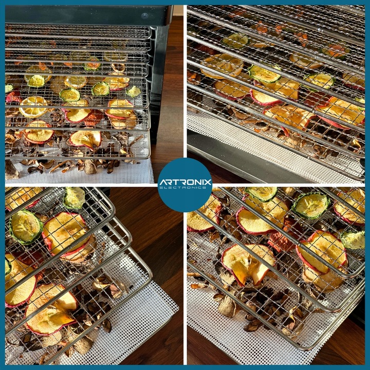 SUSZARKA SPOŻYWCZA DO GRZYBÓW OWOCÓW WARZYW ZIÓŁ TIMER LCD STALOWA 9