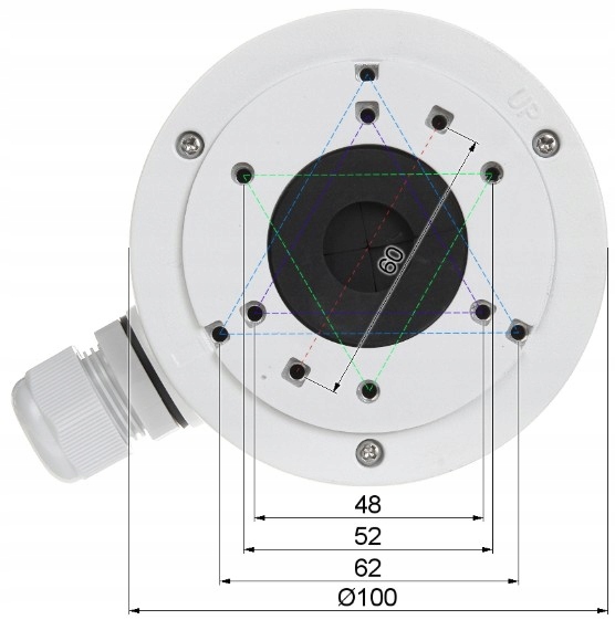 Puszka montażowa adapter HikVision DS-1280ZJ-XS uchwyt do montażu kamer