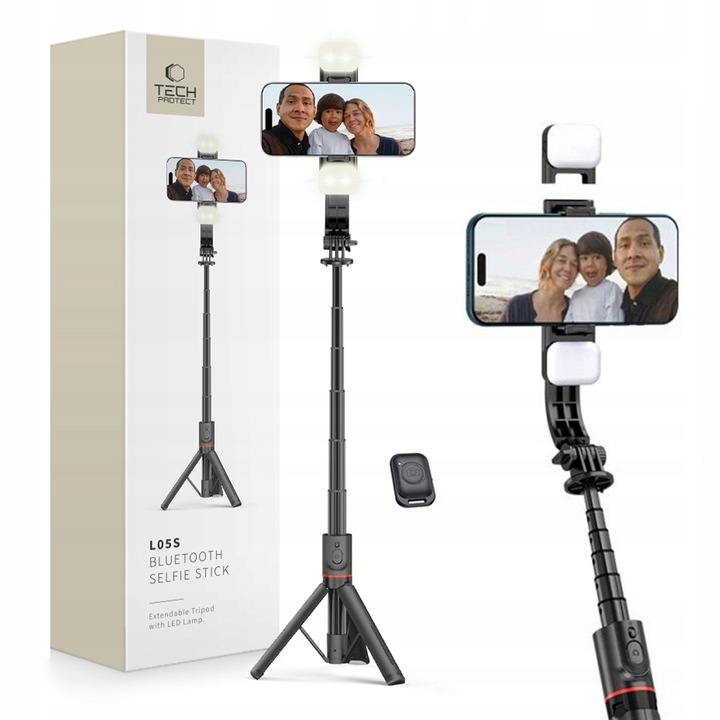 KIJEK SELFIE STATYW TRIPOD BLUETOOTH LAMPA LED DO IPHONE 12 13 14 15 16