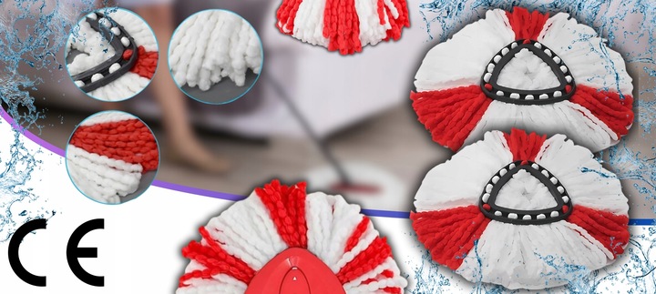 12X WKŁAD DO MOPA OBROTOWEGO VILEDA TURBO WKŁAD ZAPAS KOŃCÓWKA MEGA CHŁONNE