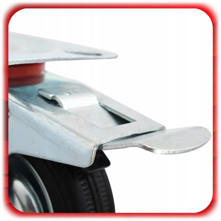 ZESTAW 4 SZT. JEZDNYCH KÓŁEK KÓŁKA 75MM OBROTOWE Z HAMULCEM Skrętne