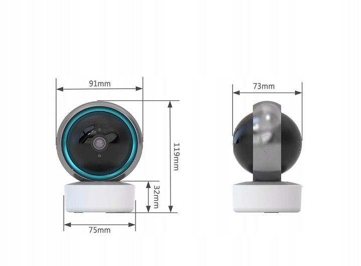 KAMERA OBROTOWA DOMOWA WEWNĘTRZNA NIANIA ELEKTRONICZNA WIFI NOC FULL