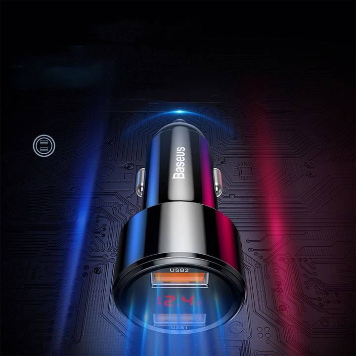 Ładowarka Samochodowa Baseus USB USBC Quick 4.0 PD
