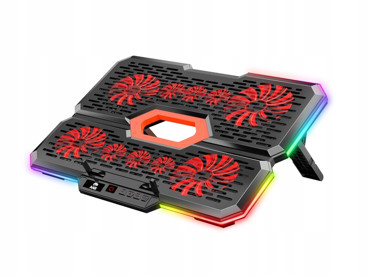 AAB EFFECTUM CICHA PODKŁADKA CHŁODZĄCA LAPTOP PODSTAWKA NOTEBOOK RGB 9-17"