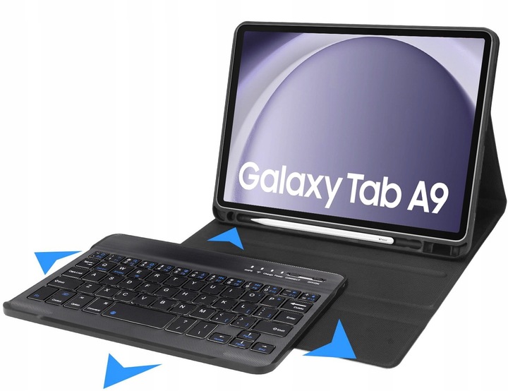 ETUI I KLAWIATURA DO SAMSUNG GALAXY TAB A9 8.7" 2023 SM-X110 SM-X115 CZARNY