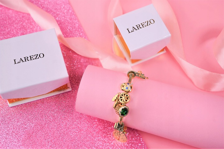 BRANSOLETKA srebrna modułowa charms zawieszka 18cm