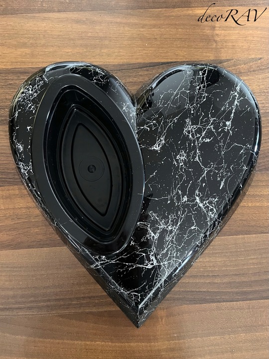 SERCE na Grób RÓŻNE KOLORY Podstawa na Stroik Wzór Marmur Kompozycja