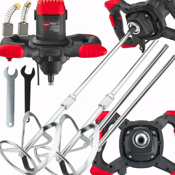 Mieszadło ELEKTRYCZNE do Kleju Farb Betonu 2650W 2X MIESZALNIK +