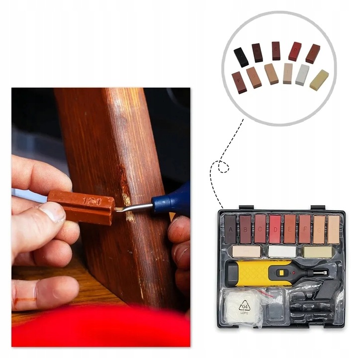 ZESTAW DO NAPRAWY RYS NA PODŁOGACH, MEBLACH, PANELACH DREWNIANYCH