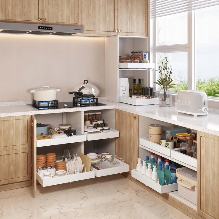 SZUFLADA KUCHENNA WYSUWANA 32-50CM REGULOWANA WYSUWANY KOSZ KUCHENNY