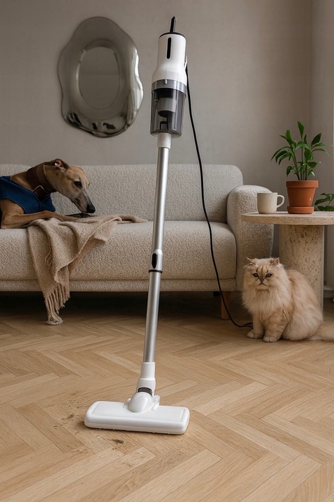 ODKURZACZ PIONOWY BEZWORKOWY PRZEWODOWY RĘCZNY MOCNY 2w1 600W HEPA H13