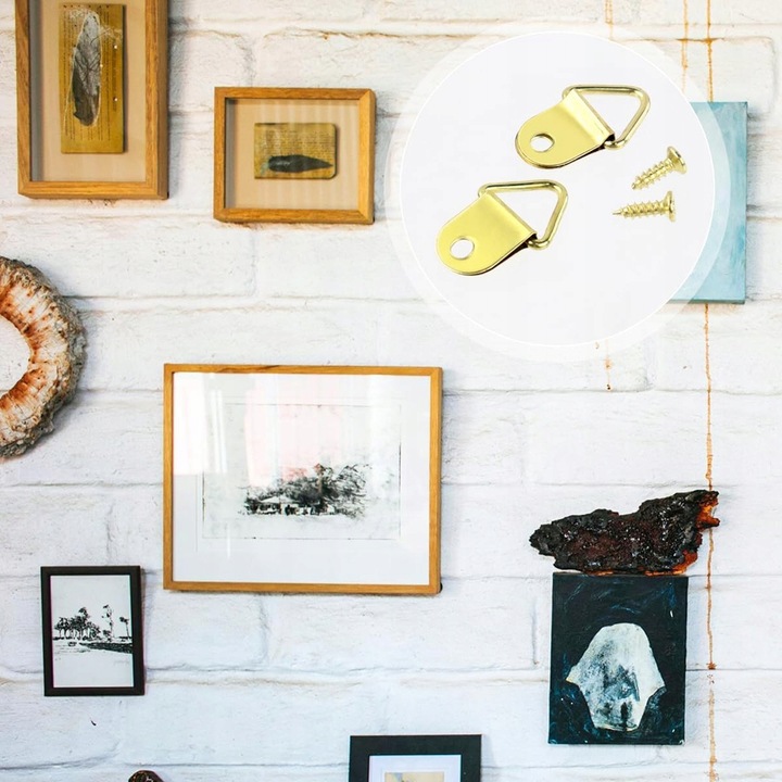 251 Zestaw Haków Do Wieszania Obrazów Z Wkrętami, Wieszaki Do Ramki i