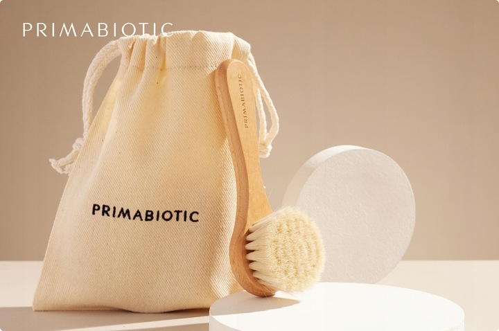 SZCZOTKA DO MASAŻU TWARZY PRIMABIOTIC + WORECZEK Idealna Do