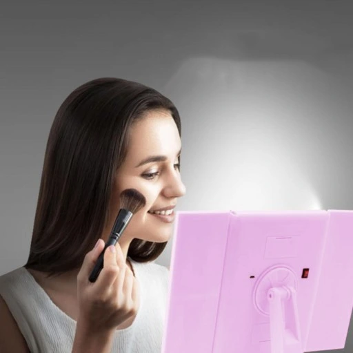 LUSTERKO KOSMETYCZNE PODŚWIETLANE ROZKŁADANE LED