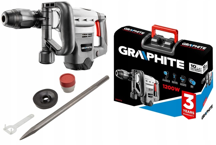 Młot wyburzeniowy 1200W 15J GRAPHITE