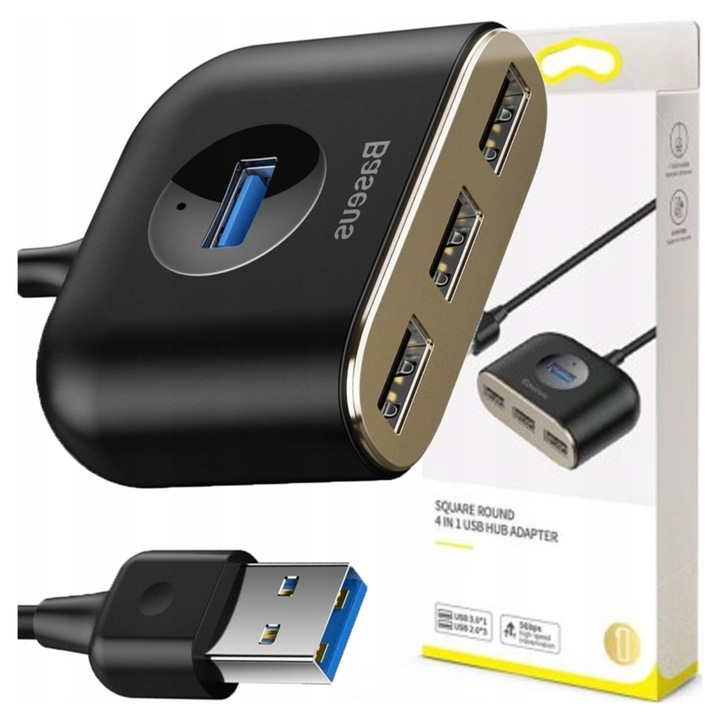 BASEUS 4W1 USB HUB ADAPTER PRZEJŚCIÓWKA KABEL 1M DO LAPTOPA PC