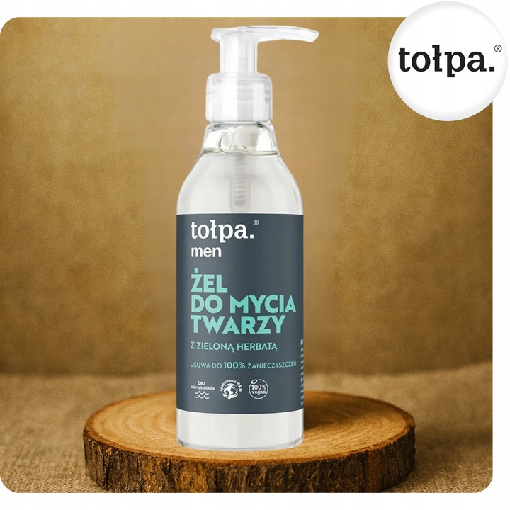 Żel do Mycia Twarzy dla Mężczyzn z Zieloną Herbatą Tołpa Men 195 ml