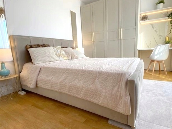 Łóżko 160x200 2 Zagłowia Panele Fancy Sypialnia_pl + POJEMNIK + STELAŻ