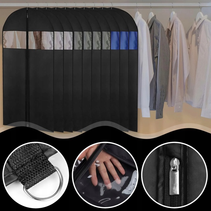 5X POKROWIEC NA ODZIEŻ UBRANIA KURTKĘ GARNITUR KOSZULĘ DUŻY 100 CM