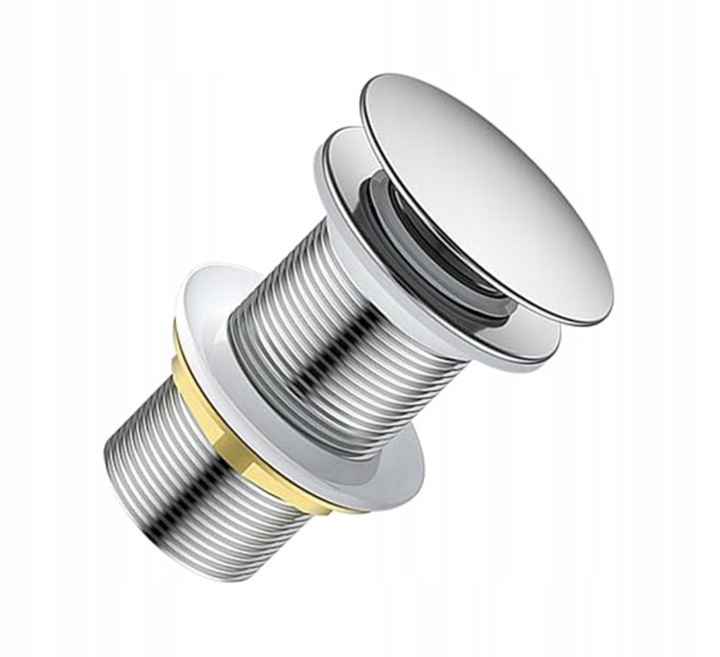 KOREK UMYWALKOWY SREBRNY KLIK-KLAK BEZ PRZELEWU do umywalki chrom połysk