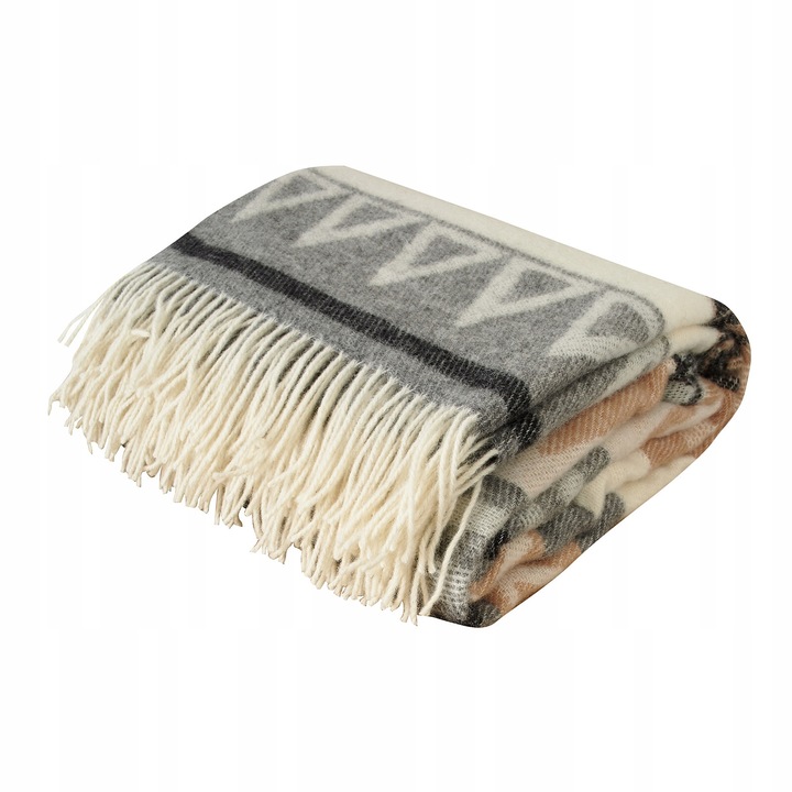 KOC Swiateczny WEŁNIANY cieply 100% wełna nowozelandzka 140x200