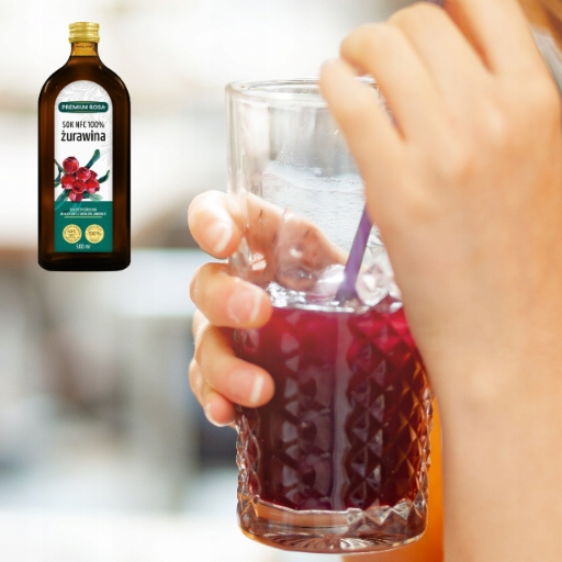 Premium Rosa Sok z Żurawiny NFC 100% 500 ml Wysoka jakość bez cukru