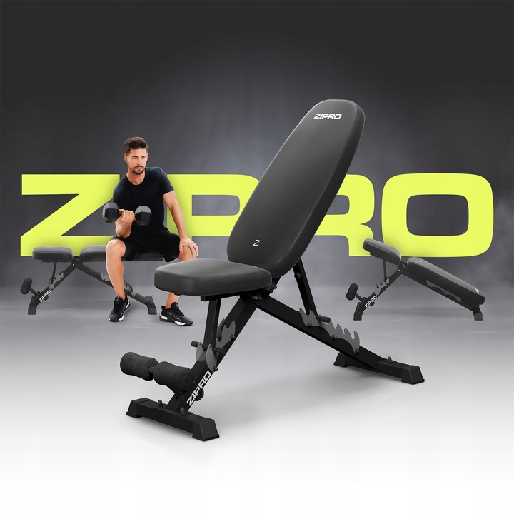 Ławka Treningowa do ćwiczeń Ławeczka prosta regulowana Składana Zipro