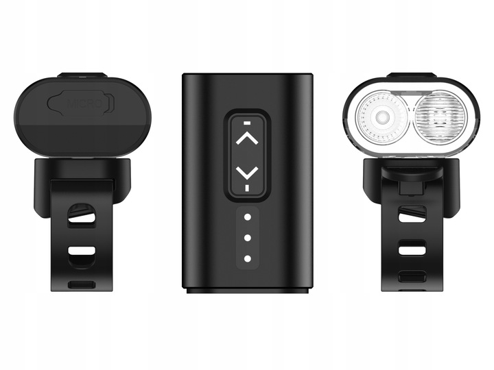 Mocna Lampka ROWEROWA Światło LED przód tył latarka 2600mAh ROWER ZESTAW