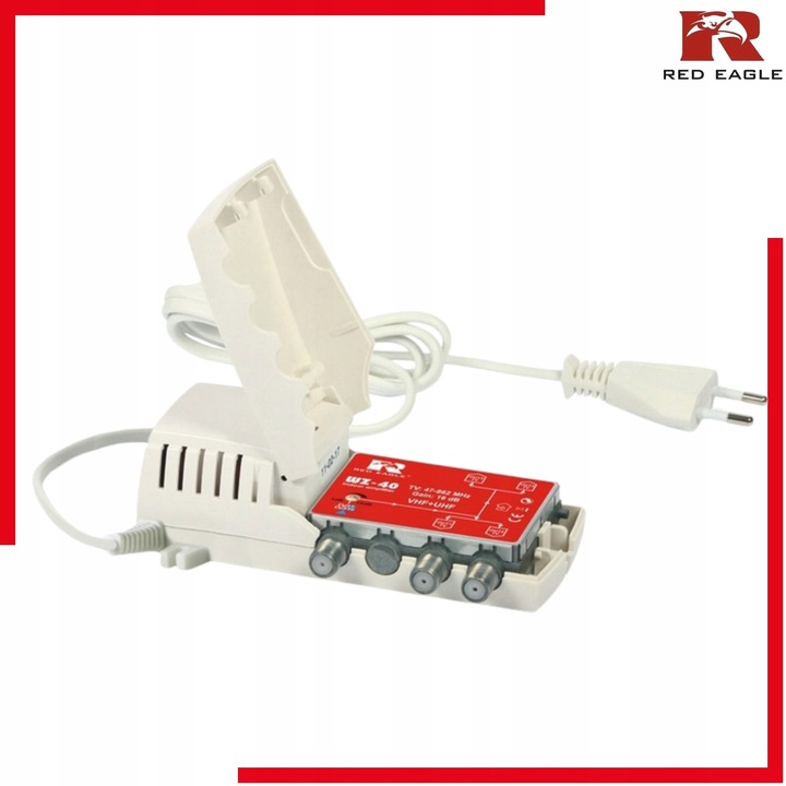 Wzmacniacz Antenowy TV Naziemnej Red Eagle WZ-40 Sygnału DVB-T2