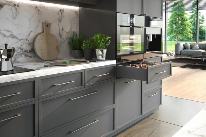 SZUFLADA GTV AXIS PRO 600D1 B. WYSOKA L600 H199 BIAŁA CICHY DOMYK